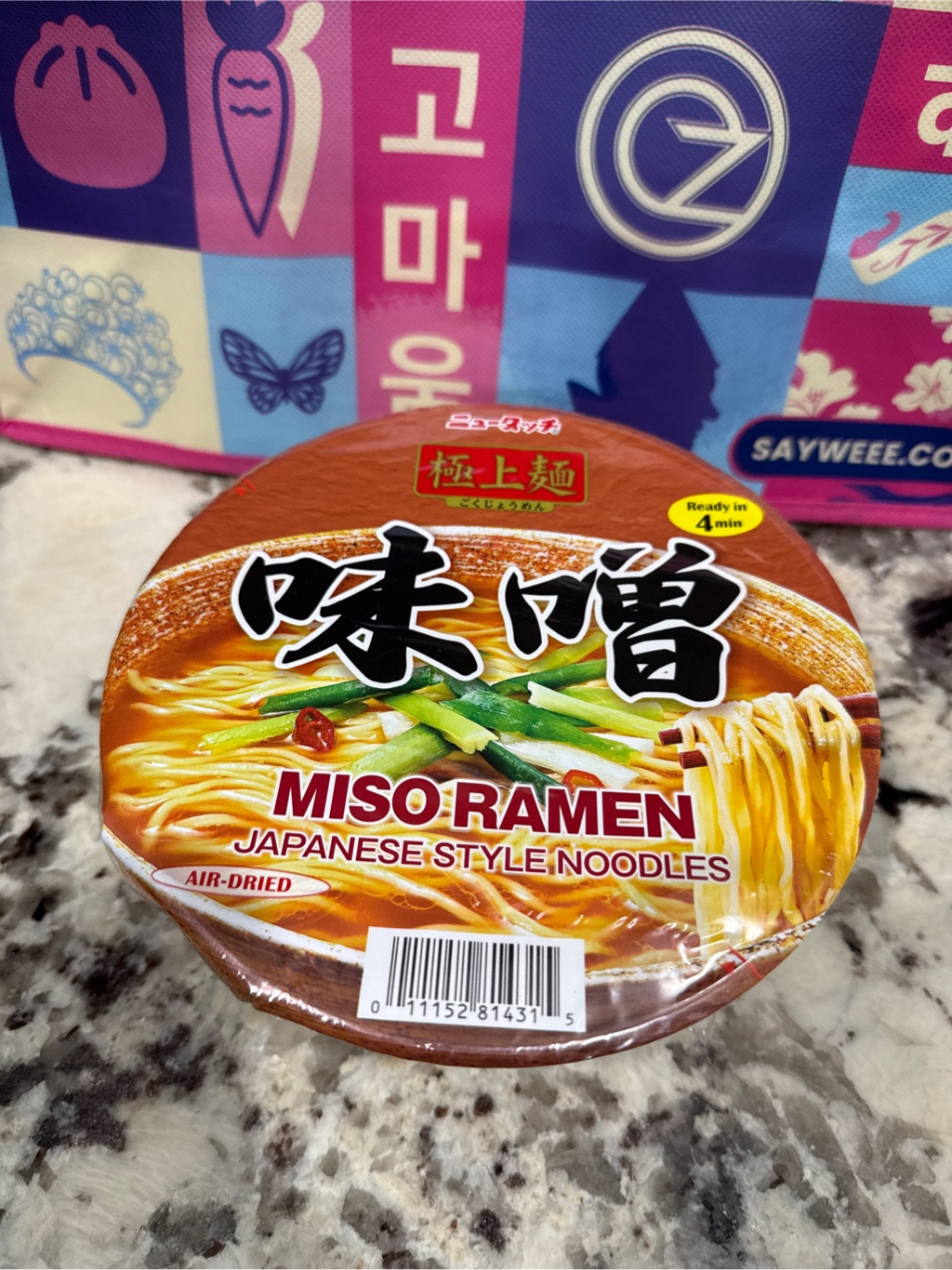 うまいヌードルニュータッチ 味噌味 4.44 オンス - Weee!