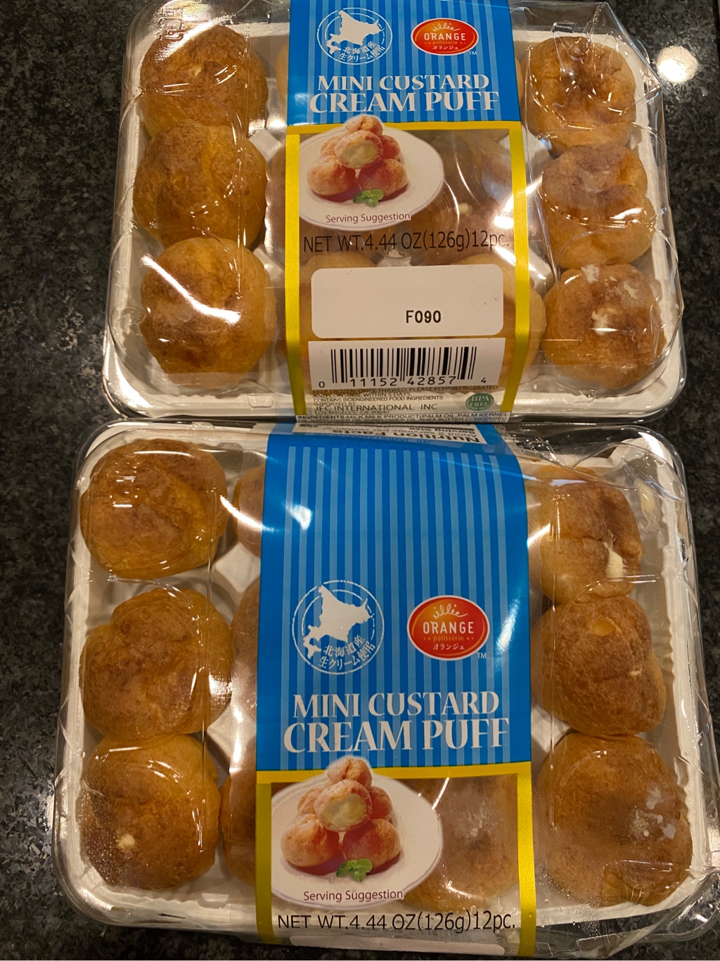 オランジェ ミニカスタード シュークリーム 12個入り 126 グラム