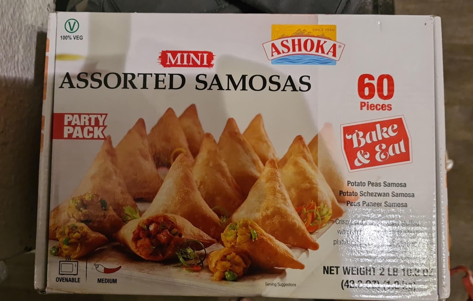 Samosa 様　送料 Get Ashoka Samosa, Assorted Flavor 60pcs, Frozen 10.3 oz Delivered