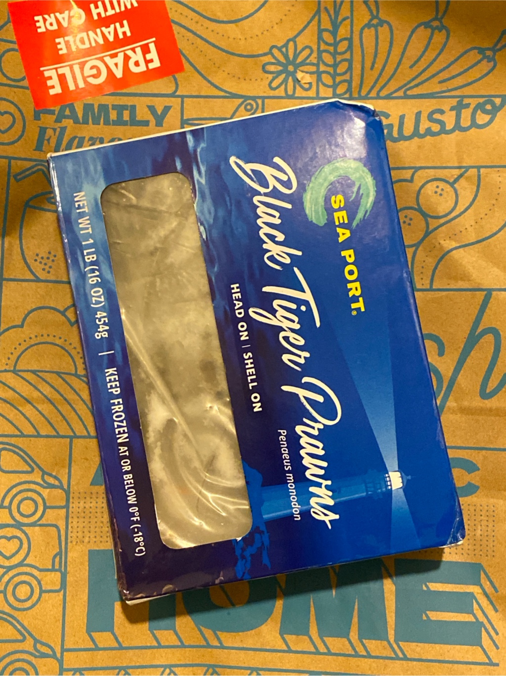 帶頭帶殼老虎蝦盒裝08/12ct 1 磅- Weee!