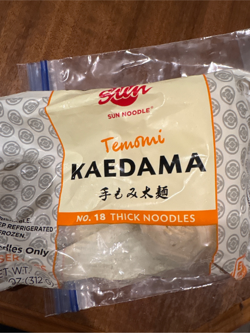 Sun Noodle 替え玉 手もみ太麺 冷凍 11 オンス - Weee!