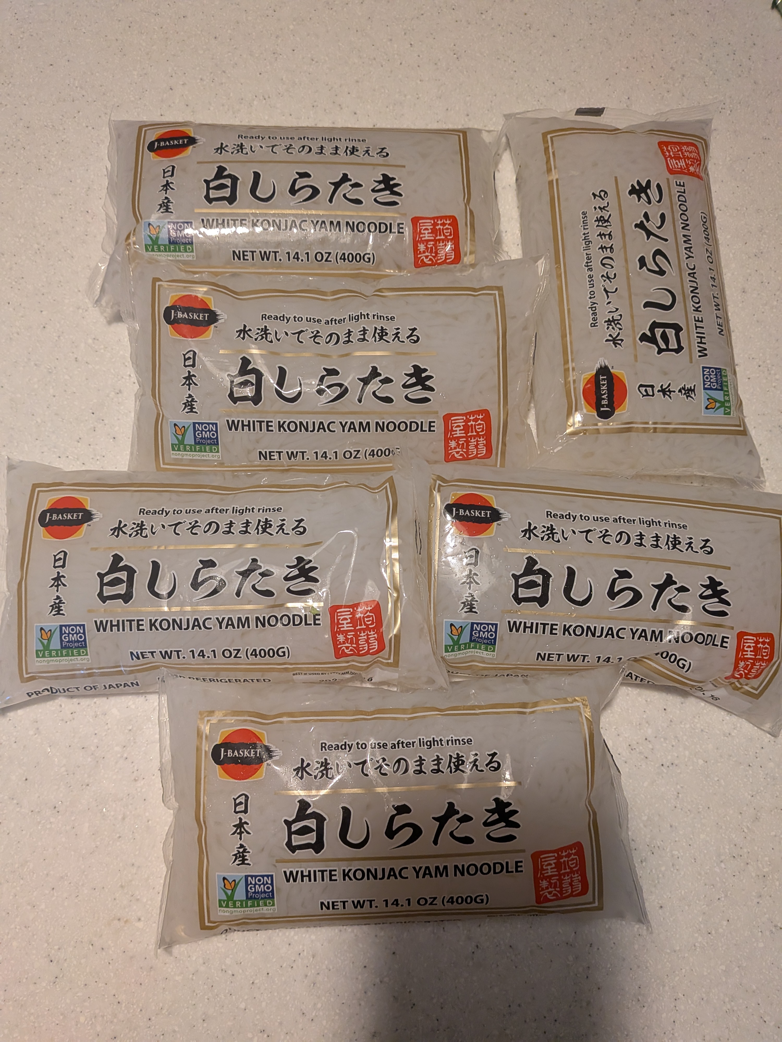 しらたき J-Basket 白しらたき 糸こんにゃく 400 グラム - Weee!