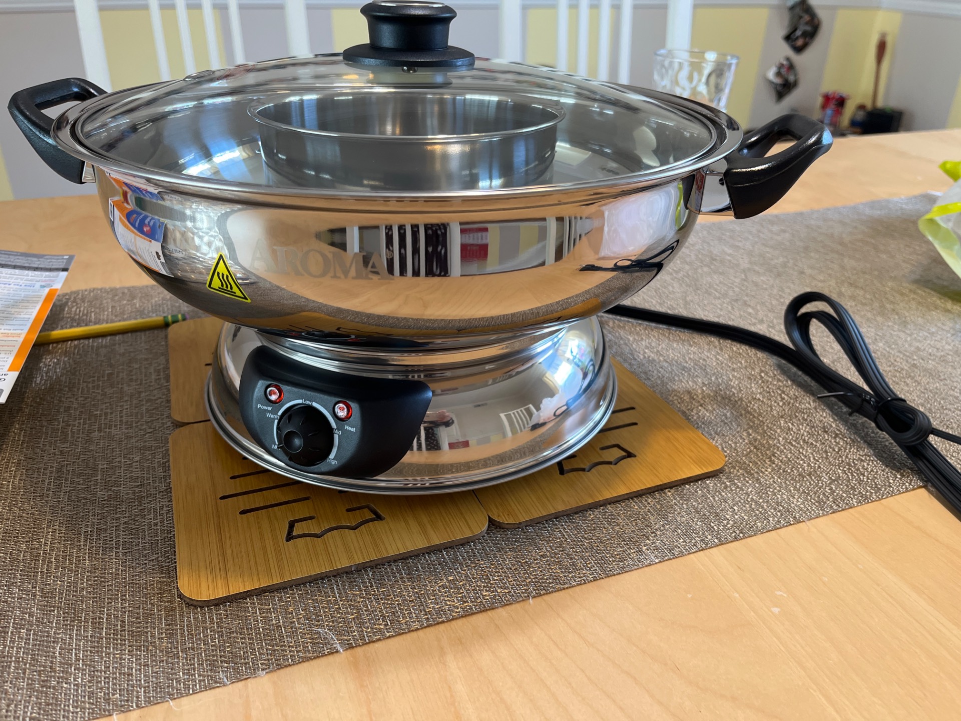 Buy Aroma Housewares ASP-600 Stainless Steel Hot Pot, Silver Online at Low Prices in India