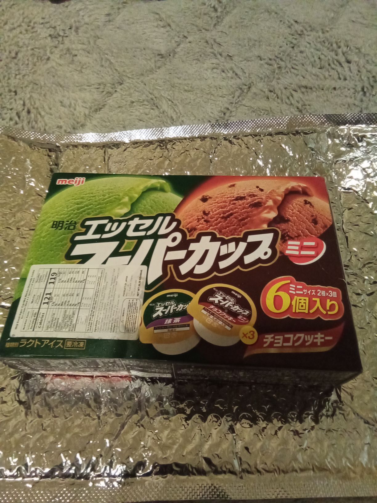 明治 エッセル スーパーカップミニ 抹茶・チョコクッキー アイス 6個