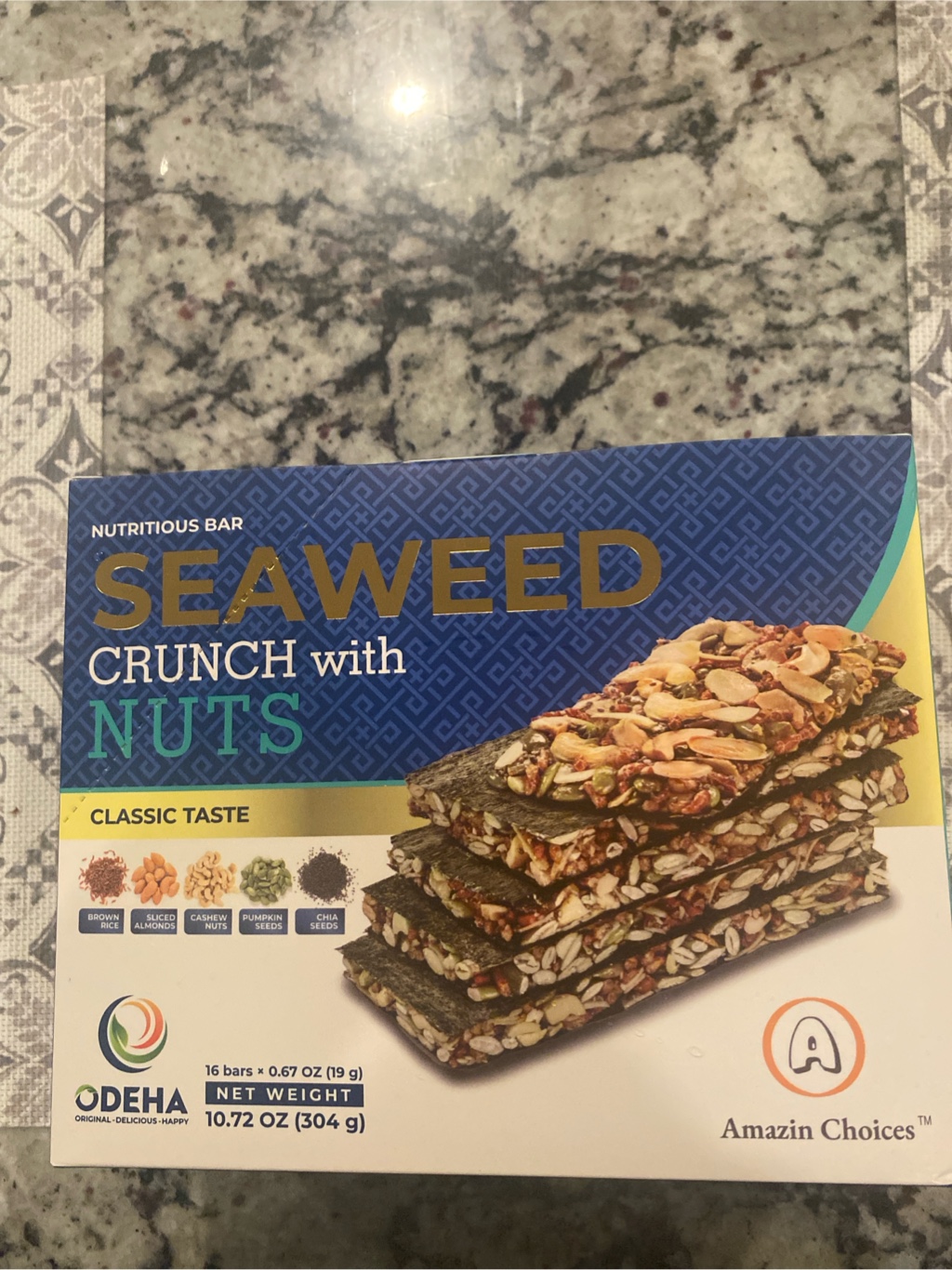 ナッツ入り海苔クランチ - クラシック 304g - 16 Bars 1 box - Weee!