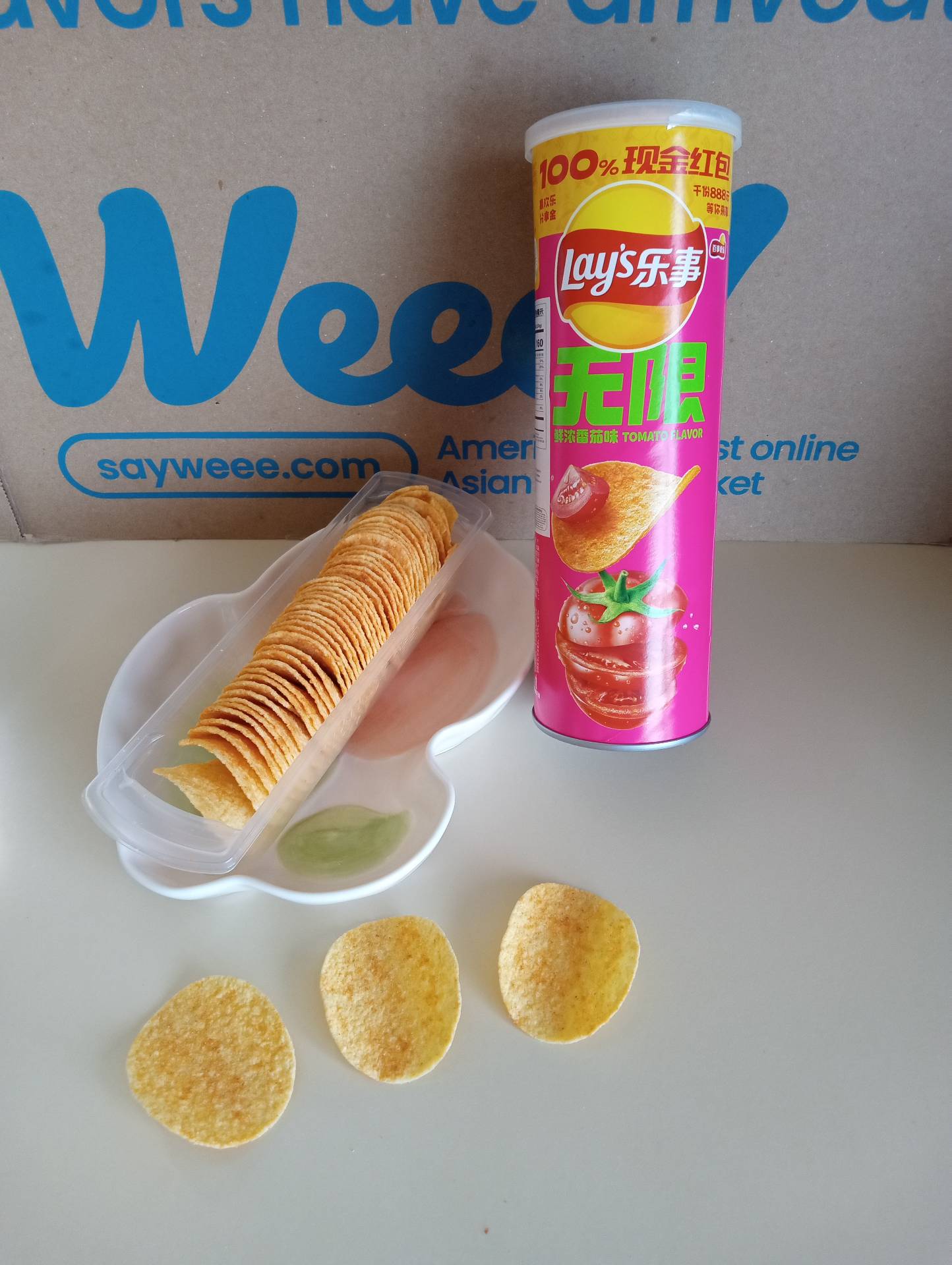 LAY'Sポテトチップス トマト味104g 90 グラム - Weee!