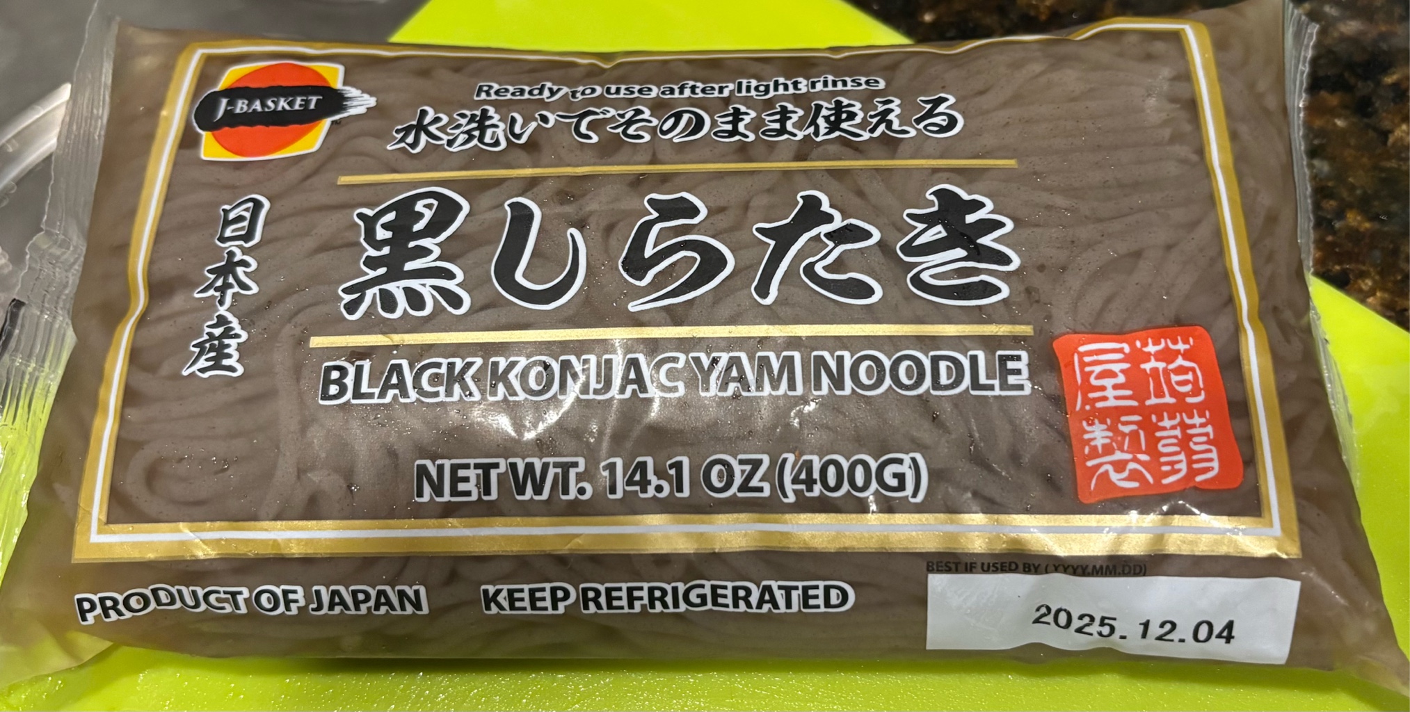 J-Basket 黒しらたき 糸こんにゃく 400 グラム - Weee!
