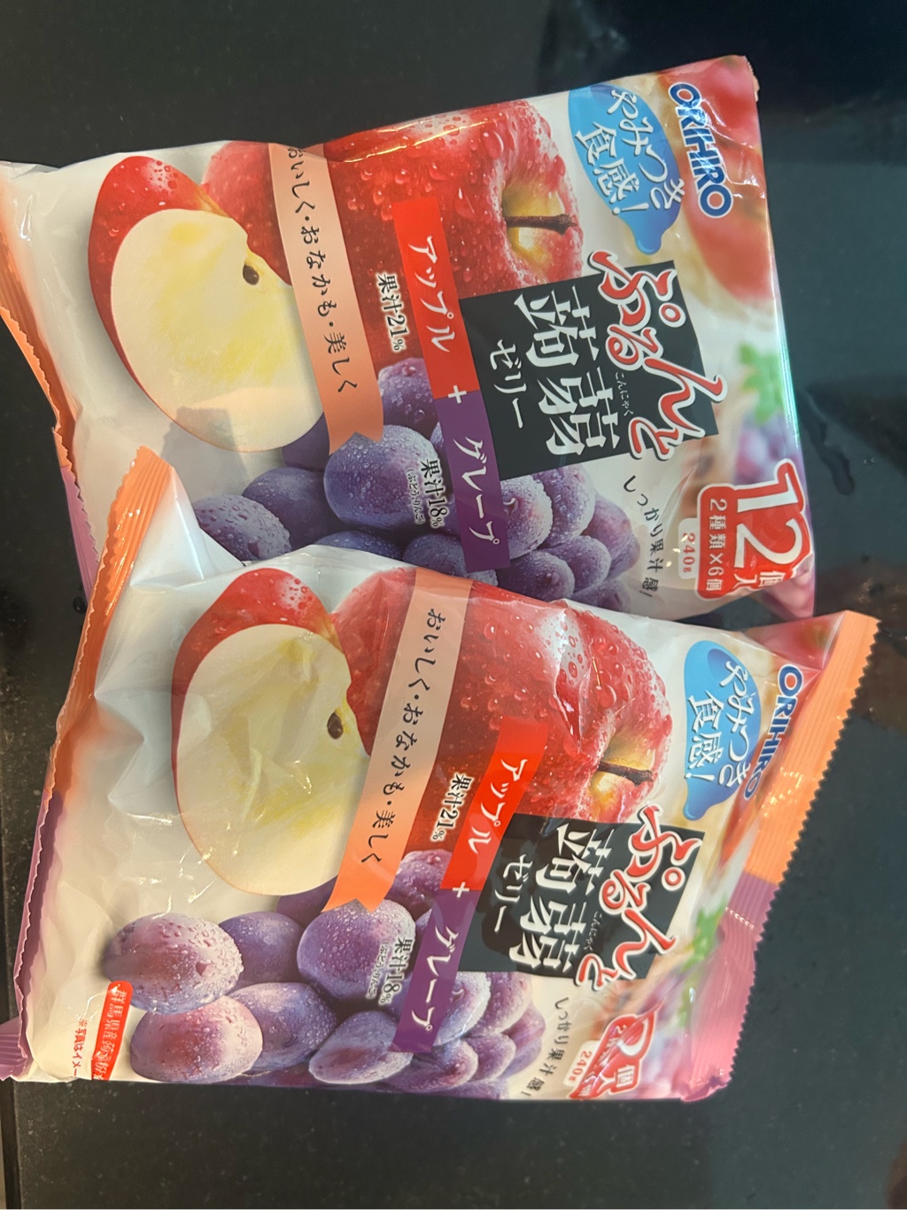 オリヒロ ぷるんと蒟蒻ゼリー アップル＋グレープ - Weee!