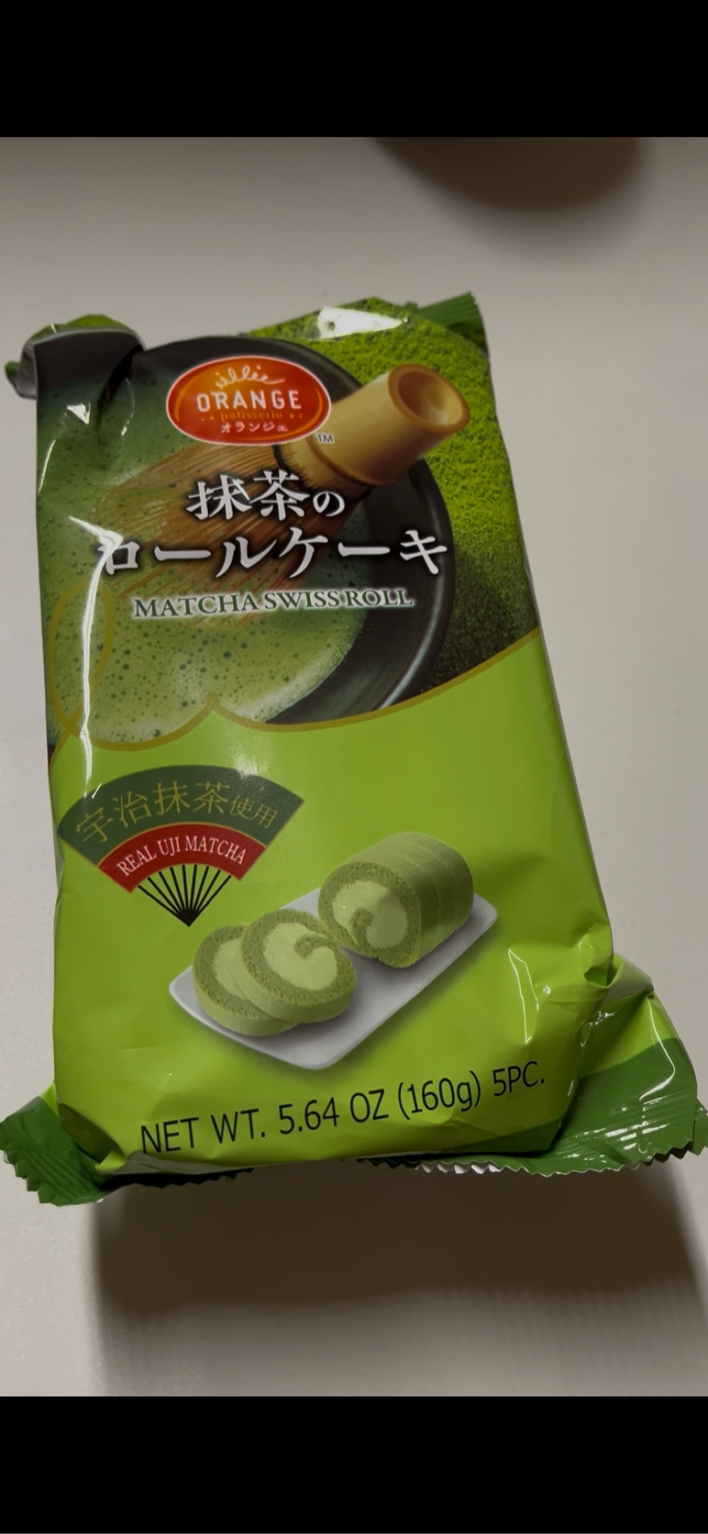 オランジェ スイスロール 抹茶味 160 グラム - Weee!