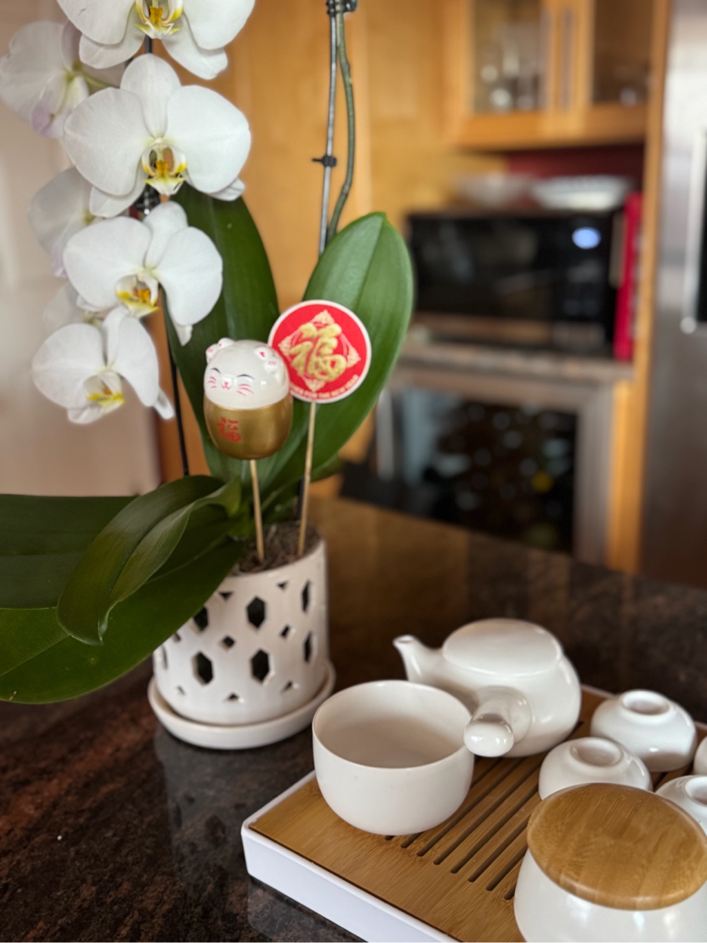 おちゃ 6.7 oz Retro Japanese Tea Cup Set of 4 Japanese Arabesque White x