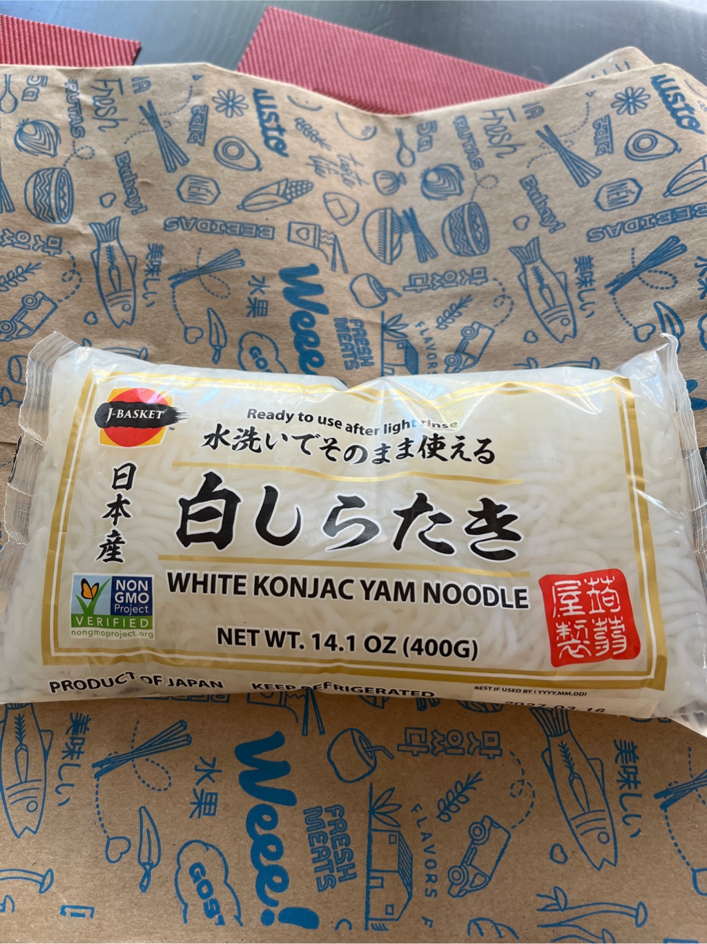 J-Basket 白しらたき 糸こんにゃく 400 グラム - Weee!