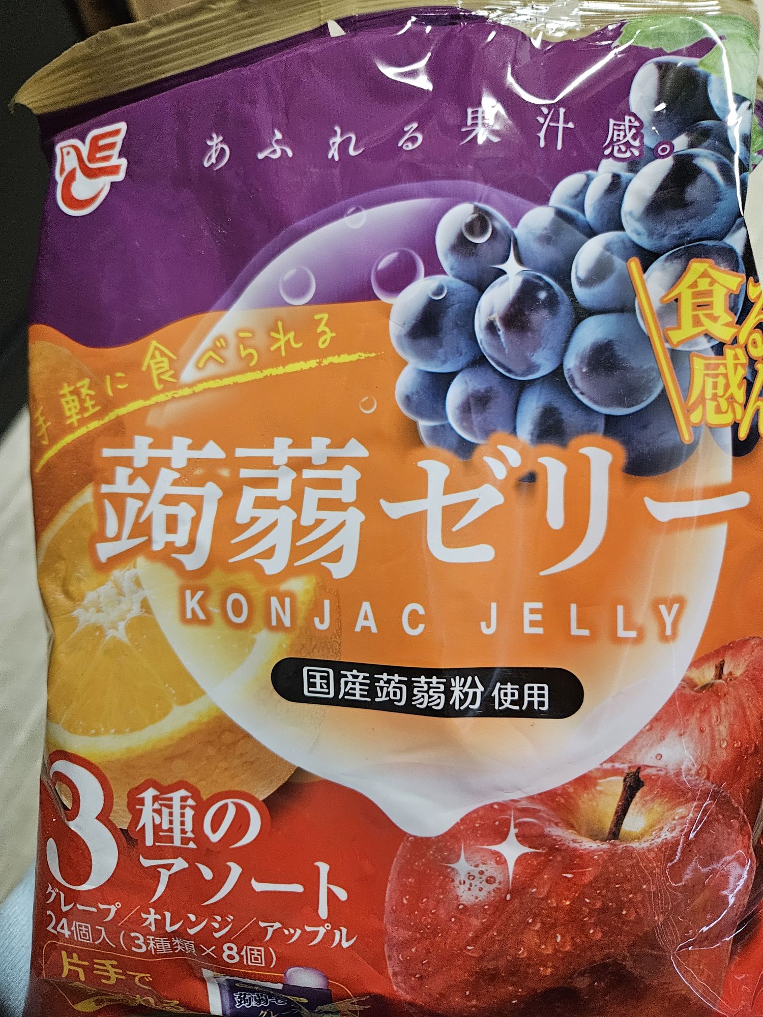 Get Ace Bakery Konjac Jelly Grape+Orange+Apple Flavors 20g x 24