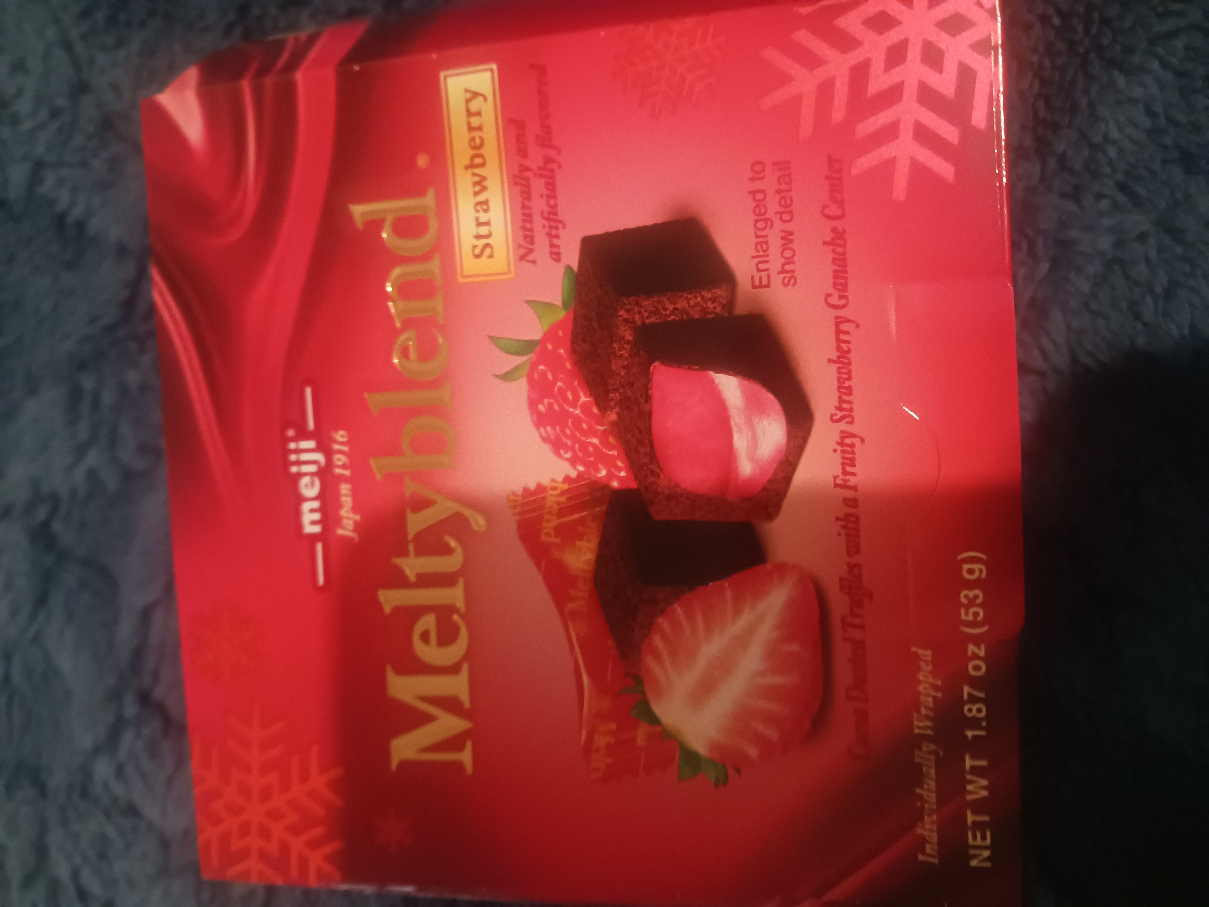 Get Meiji Meltyblend Chocolate Truffles, Strawberry Flavor 2.11 oz