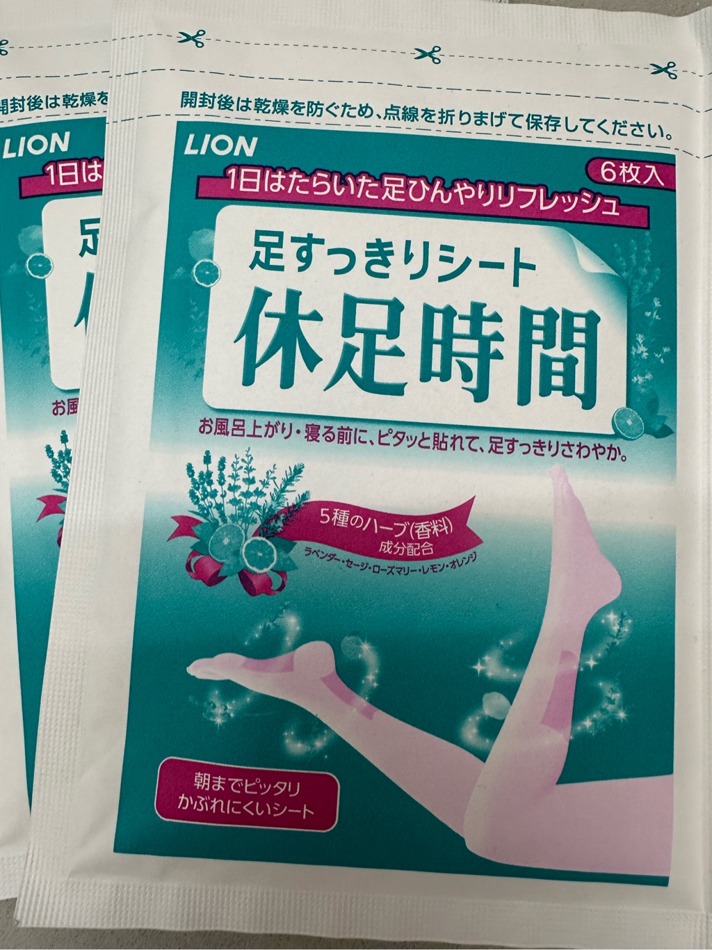 足すっきりシート 休足時間 ( 18枚入 ) 1 each - Weee!