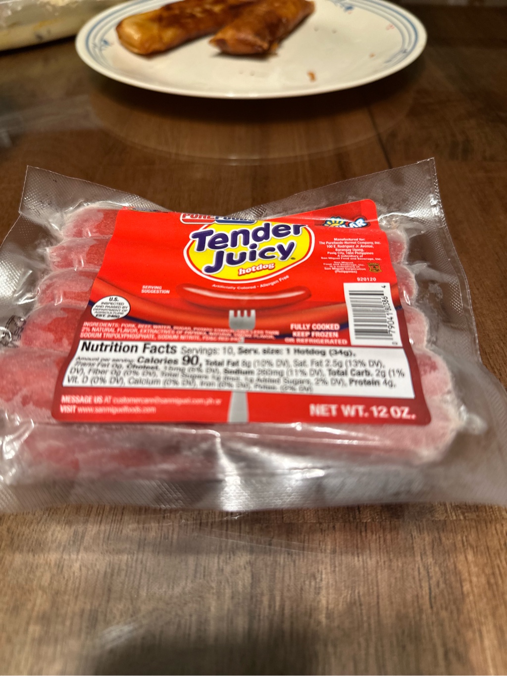 Get Purefoods Tender Juicy Hotdog Extra Jumbo, Frozen 40 oz