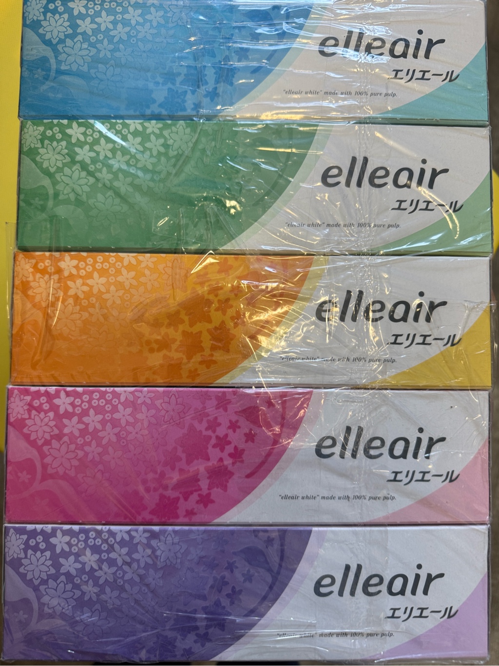 エリエール ティッシュペーパー 180組×5箱 パルプ100% 1 カウント - Weee!