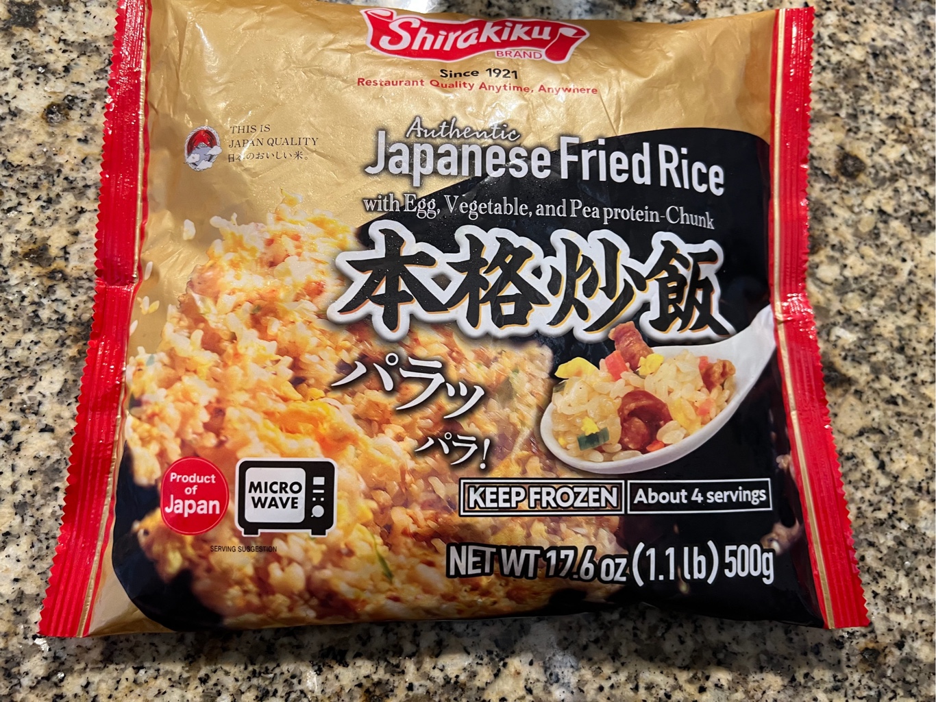 Shirakiku 本格チャーハン 2～3人前 冷凍 500 グラム - Weee!