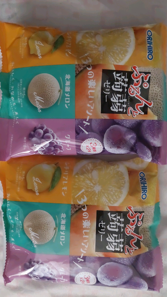 オリヒロ ぷるんと蒟蒻ゼリー アソート レモン＋メロン＋グレープ（3