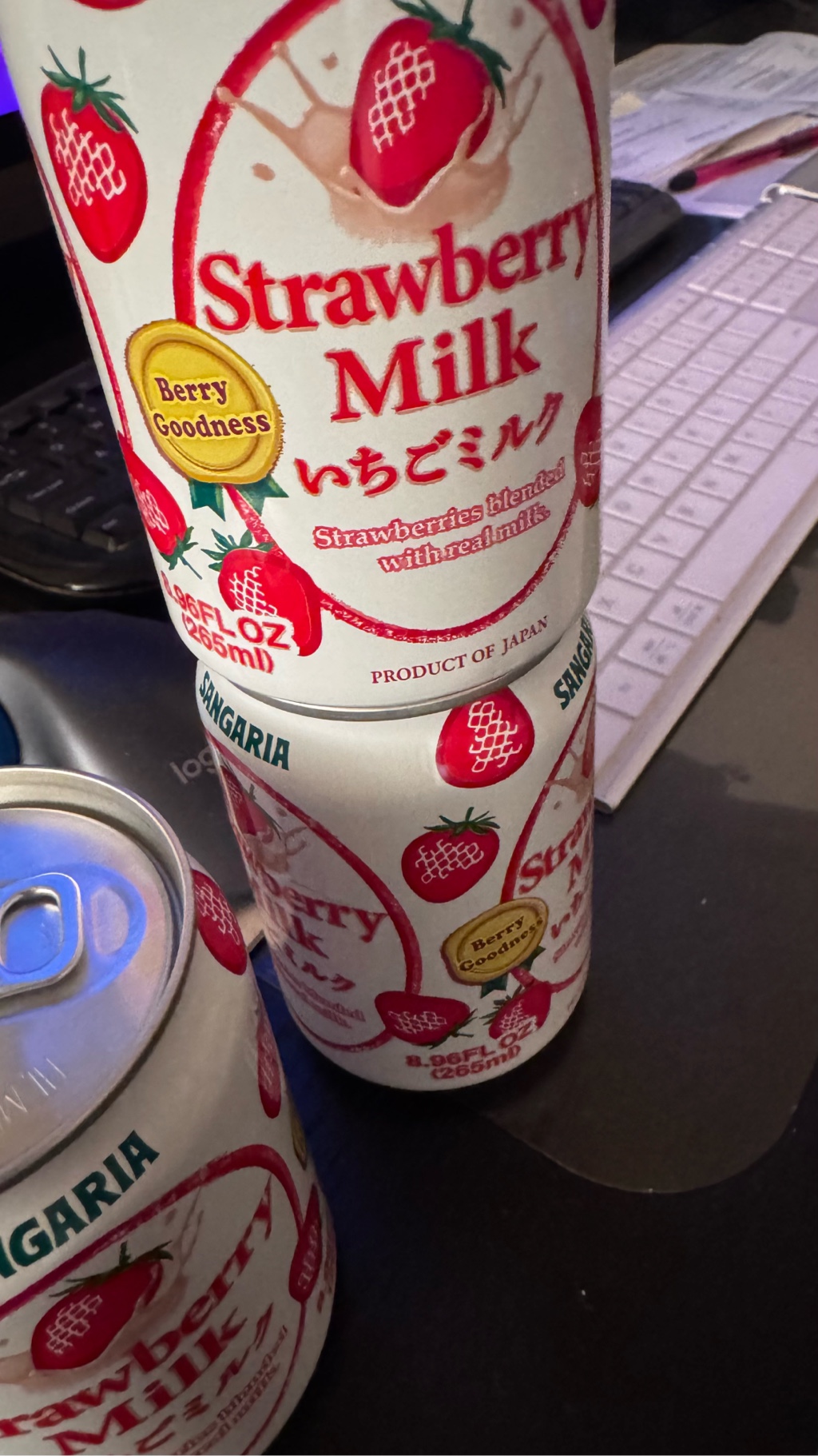 Sangaria まろやかいちご＆ミルク ストロベリーミルク 265 ml