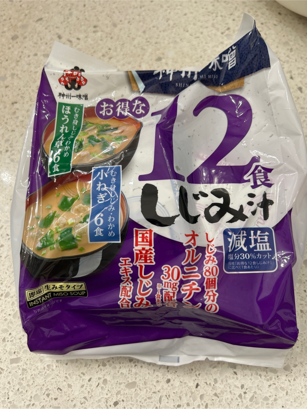 信州一味噌 しじみ汁 減塩 12食 6.13 オンス - Weee!