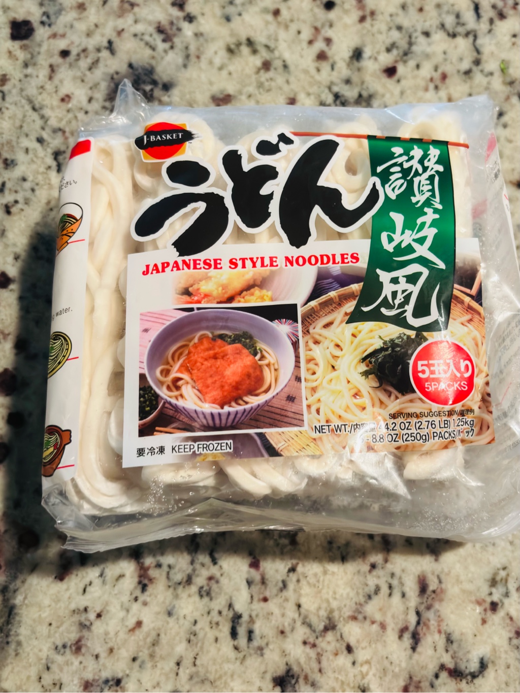 J-Basket 冷凍 讃岐風 うどん 5食入り 44.2 オンス - Weee!