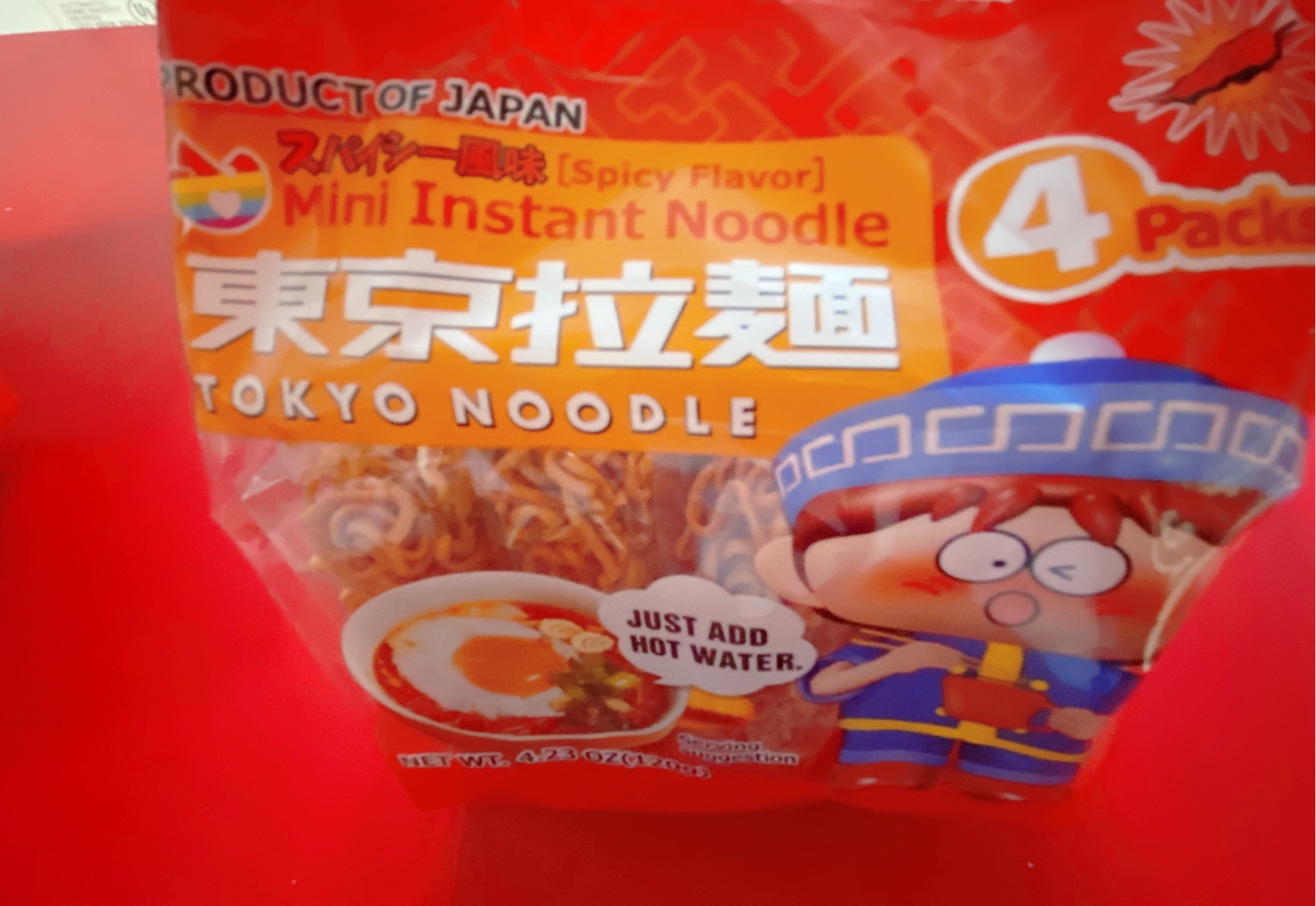 Tokyo Noodle ミニ インスタントラーメン辛口 4.23 オンス - Weee!