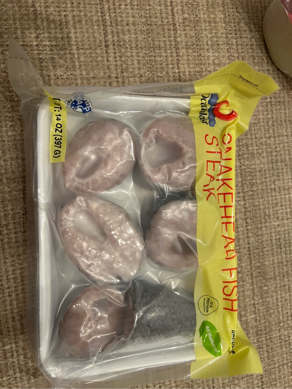 Oceankist Snakehead Fish Steak 14 オンス - Weee!