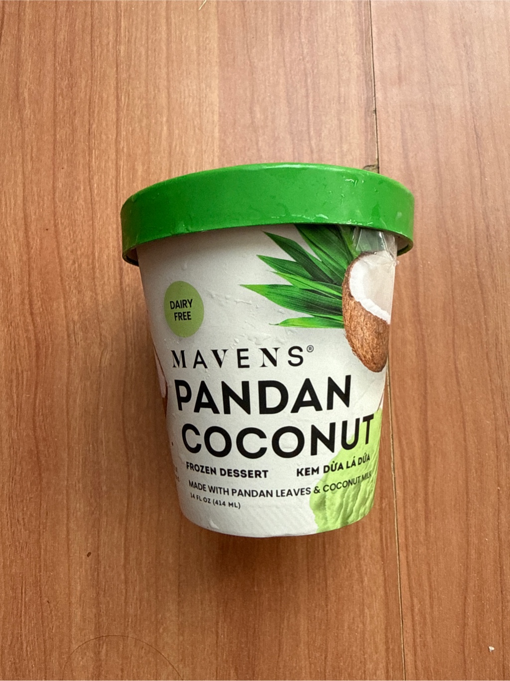 Get Mavens Pandan Coconut Ice Cream, Frozen 14 fl.oz Delivered