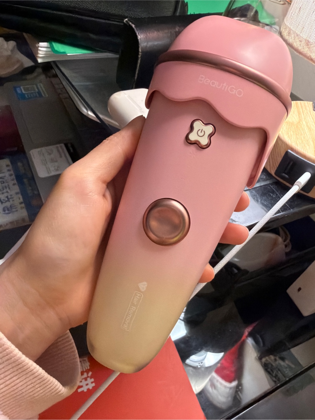 Beautigo IPL laser hair removal device Pink color - Weee!