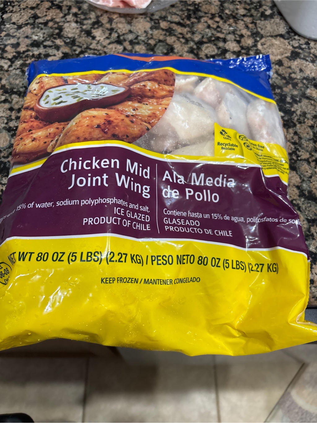 鶏肉 手羽中 バラ凍結 大容量パック 5 ポンド - Weee!