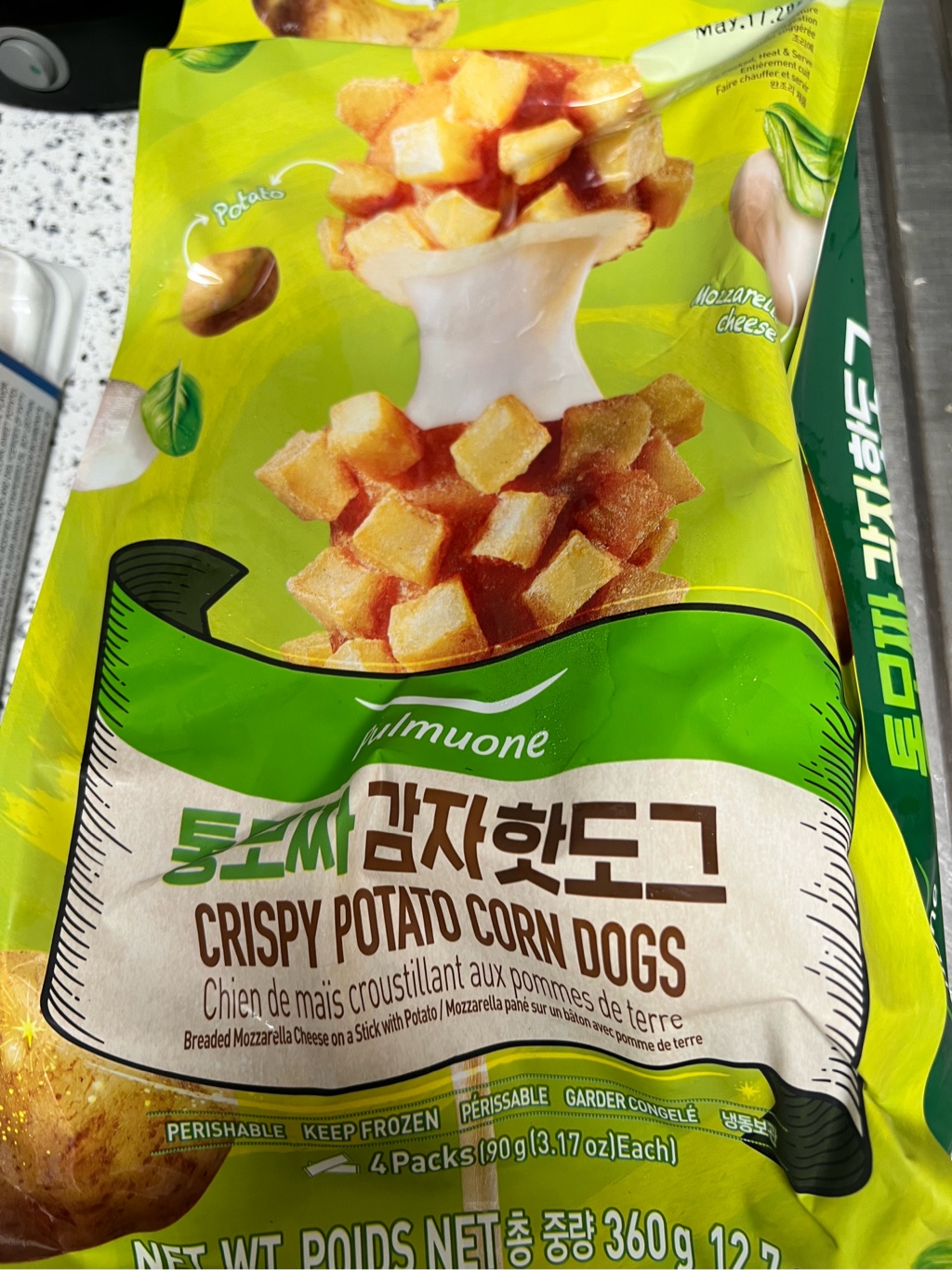 POTATO KUN ライスボウル＆C／S(各5) Get Pulmuone Potato and Mozzarella Corn Dogs, Frozen Delivered