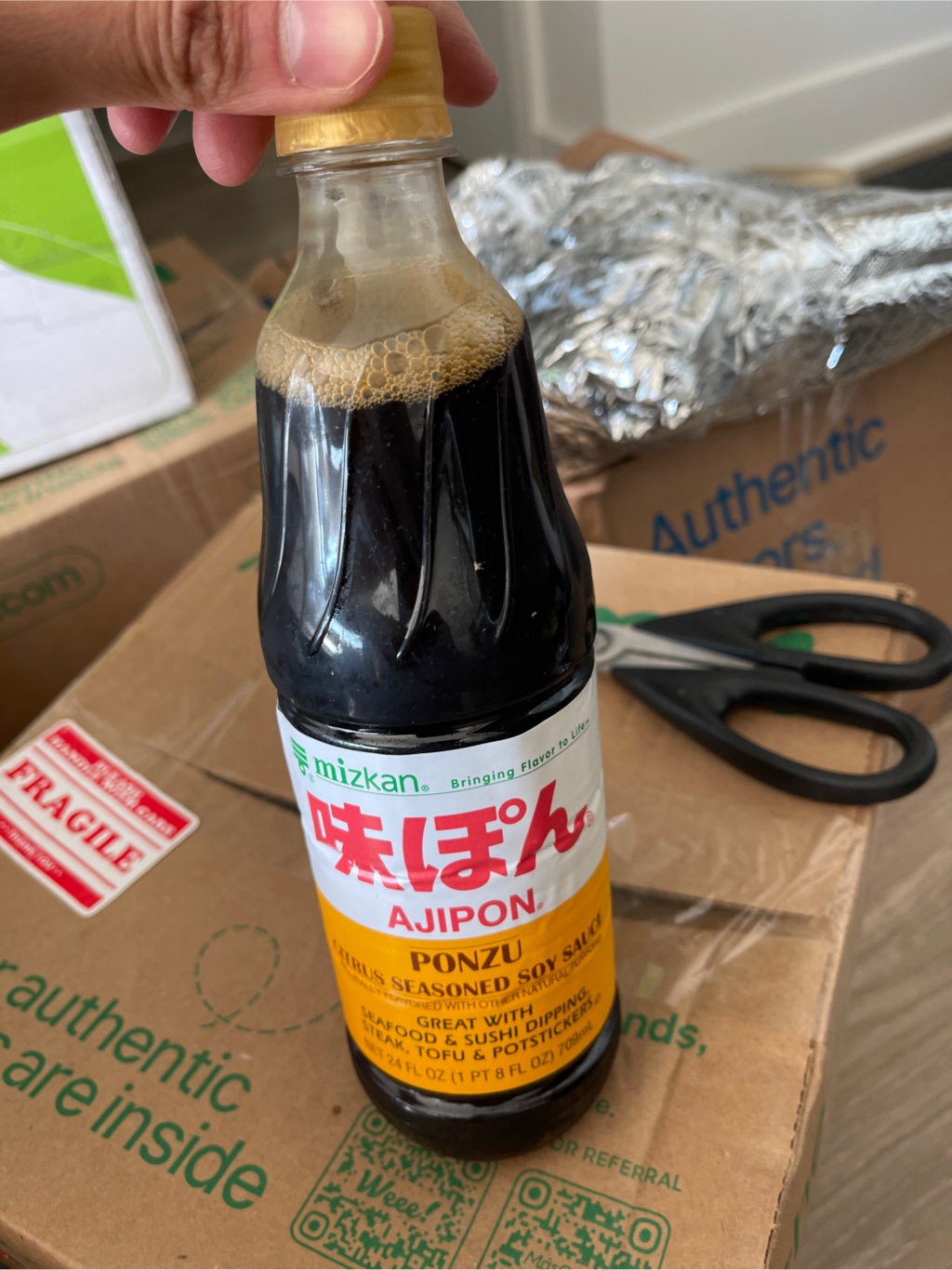 Get Mizkan Ajipon Ponzu Citrus Seasoned Soy Sauce 24 oz Delivered