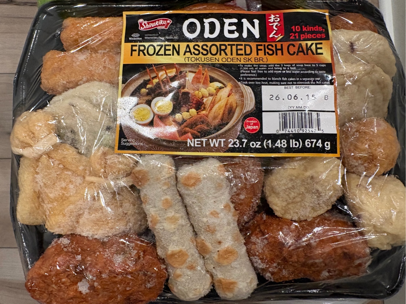 Shirakiku おでんセット 冷凍 10種類21点入り おでんスープ付き 650g