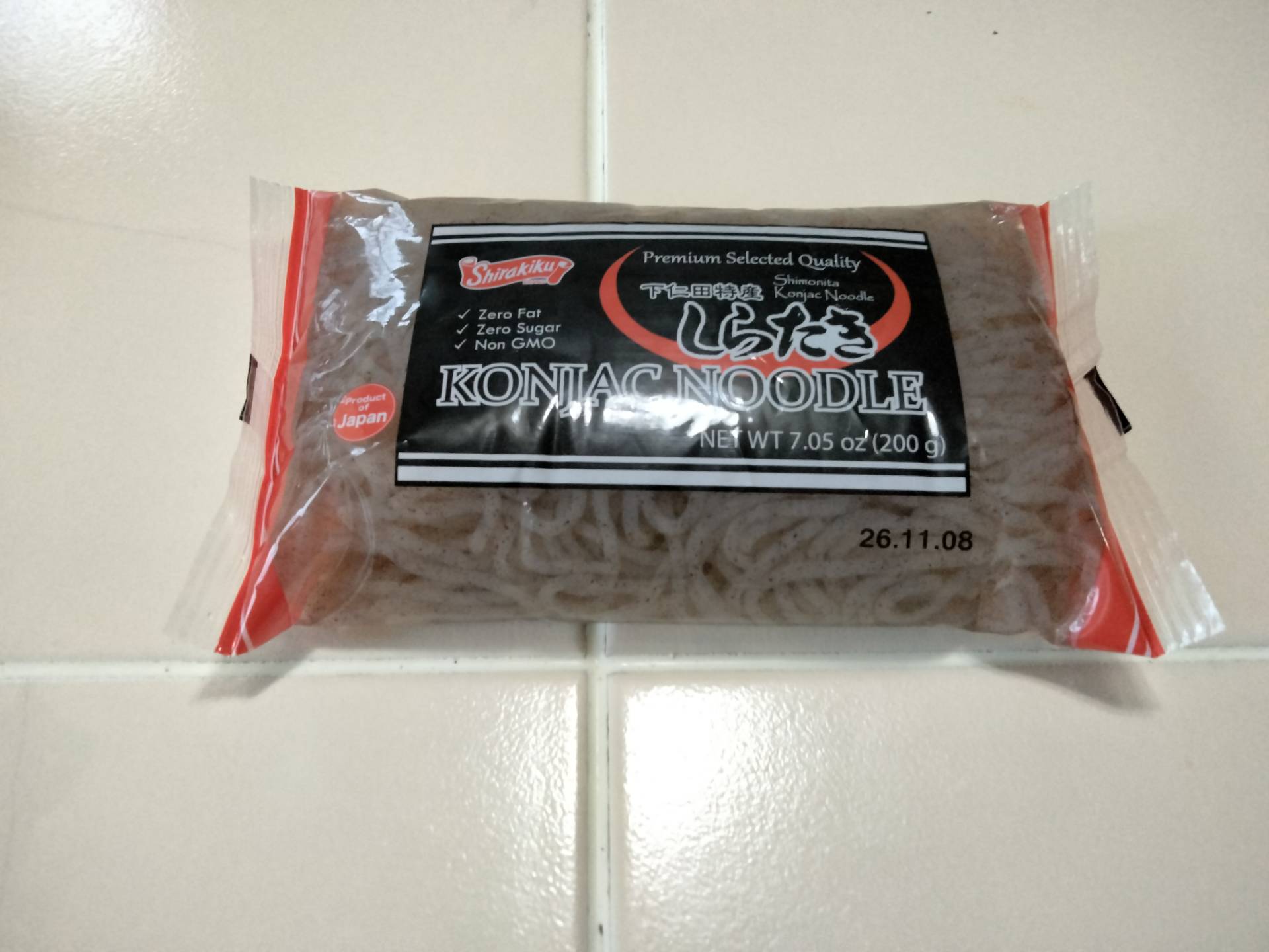 下仁田特産 しらたき 糸こんにゃく 黒 200g 7.05 オンス - Weee!