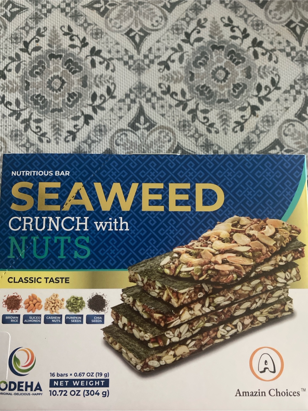 ナッツ入り海苔クランチ - クラシック 304g - 16 Bars 1 box - Weee!