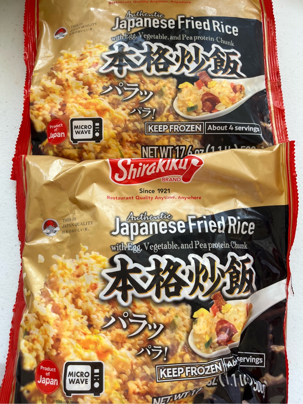 Shirakiku 本格チャーハン 2～3人前 冷凍 500 グラム - Weee!