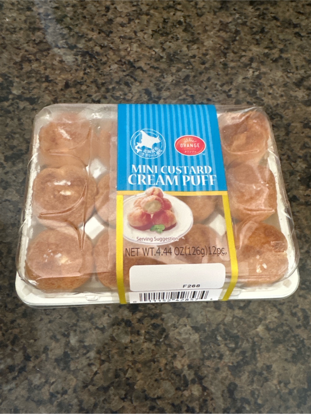 オランジェ ミニカスタード シュークリーム 12個入り 126 グラム - Weee!
