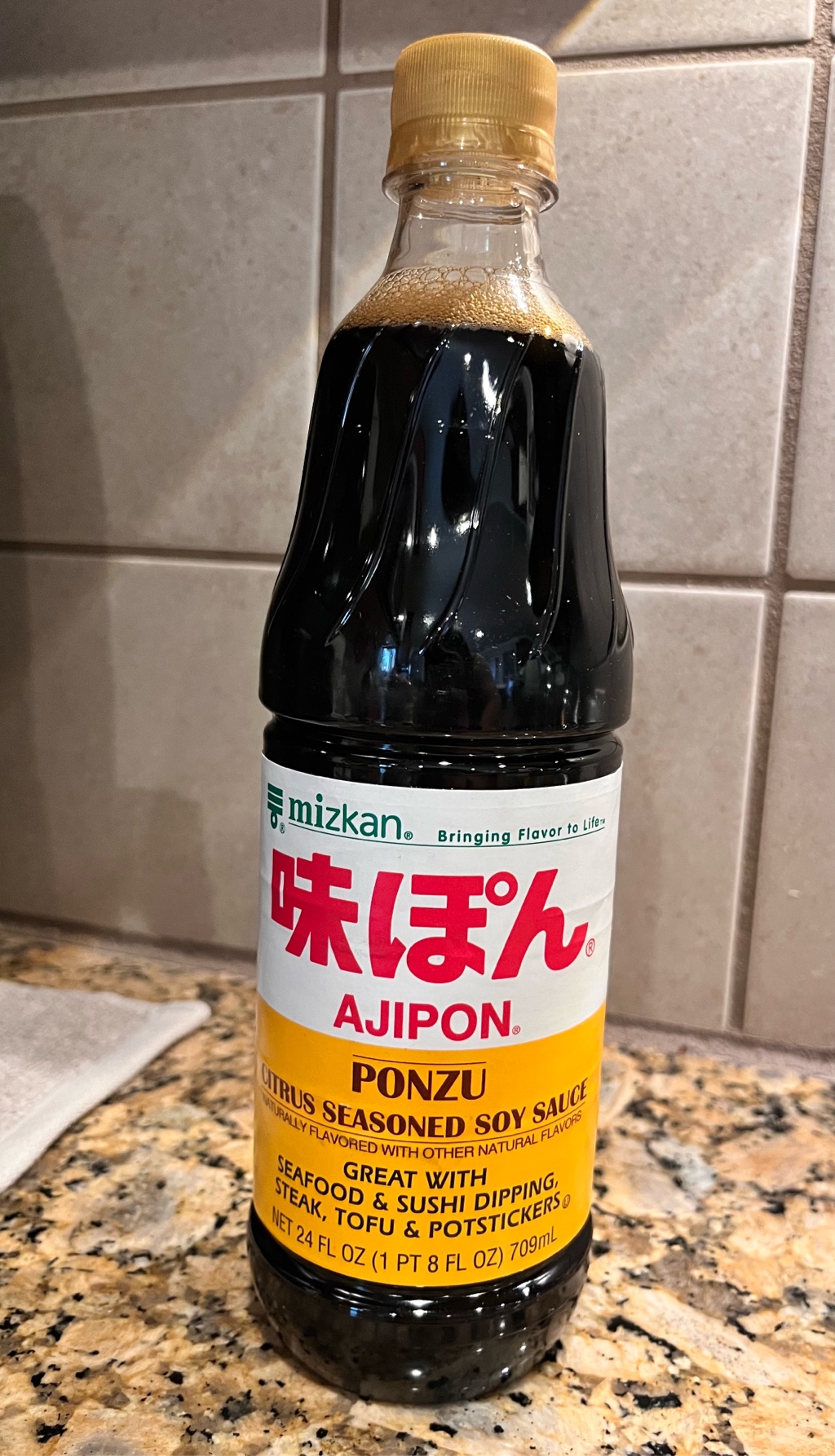 Get Mizkan Ajipon Ponzu Citrus Seasoned Soy Sauce 24 oz Delivered