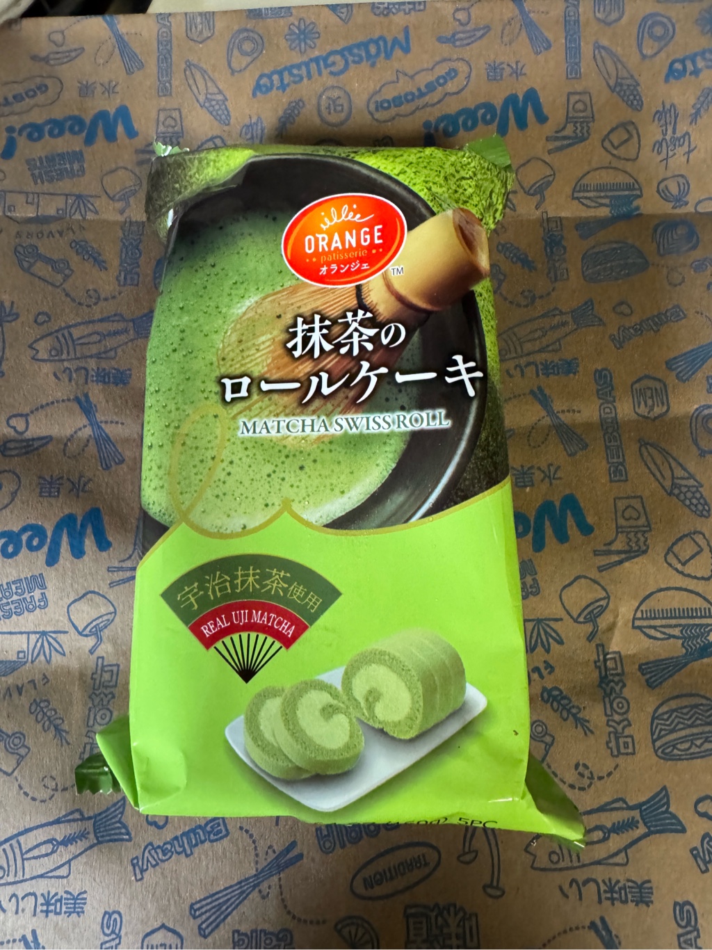 オランジェ スイスロール 抹茶味 160 グラム - Weee!