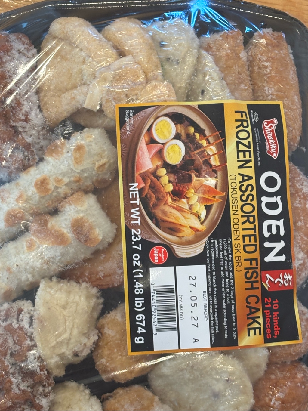Shirakiku おでんセット 冷凍 10種類21点入り おでんスープ付き 650g
