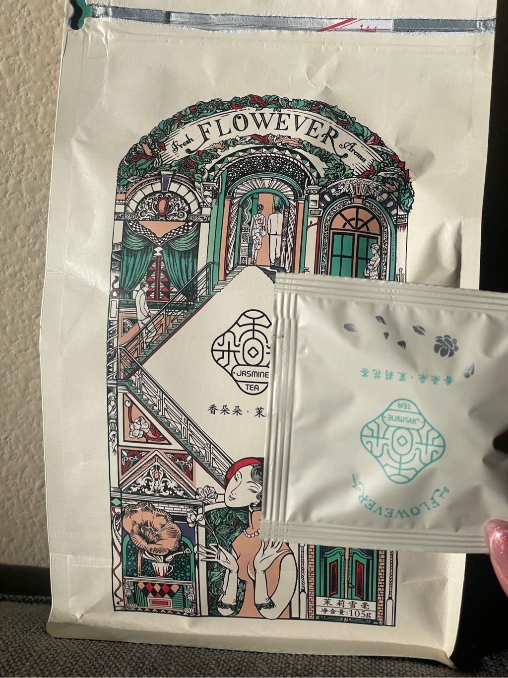 ジャスミンティー Pinpinxiang Flowever ジャスミン茶 3.5 グラム*30 パック - Weee!