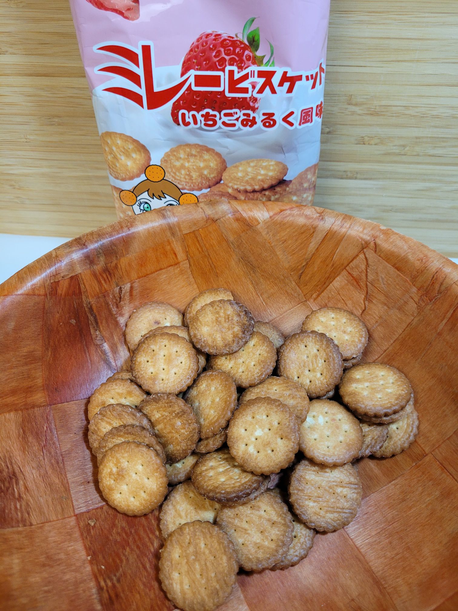 日本直送」ノムラ・栄養ミレービスケット いちごみるく風味 130g袋入り