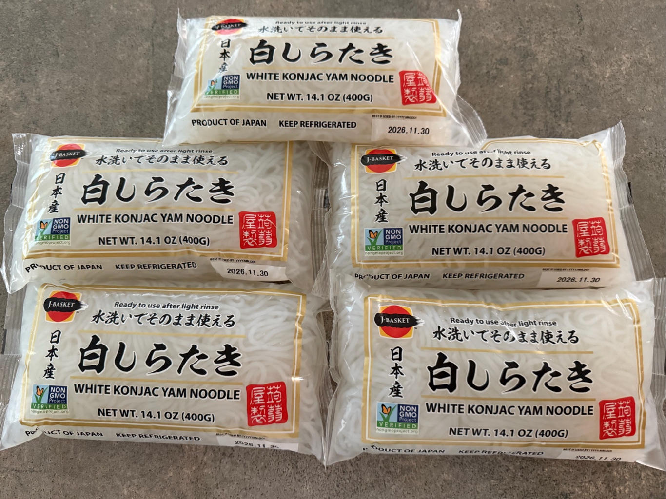 J-Basket 白しらたき 糸こんにゃく 400 グラム - Weee!