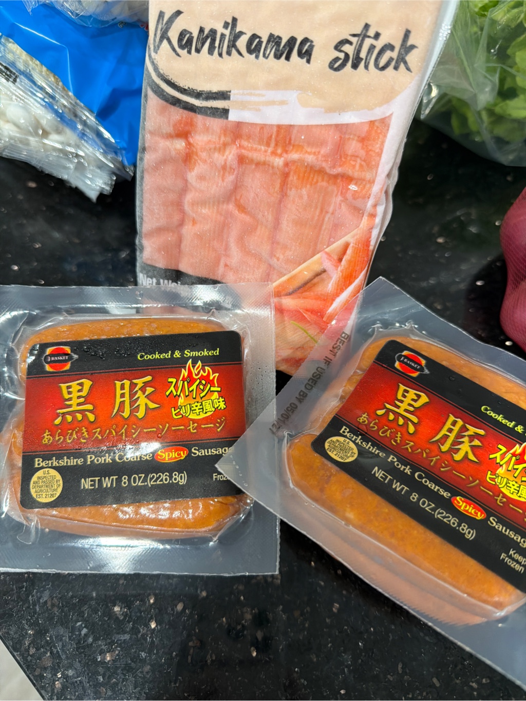Get J-Basket Spicy Berkshire Pork Sausage, Frozen 8 oz Delivered