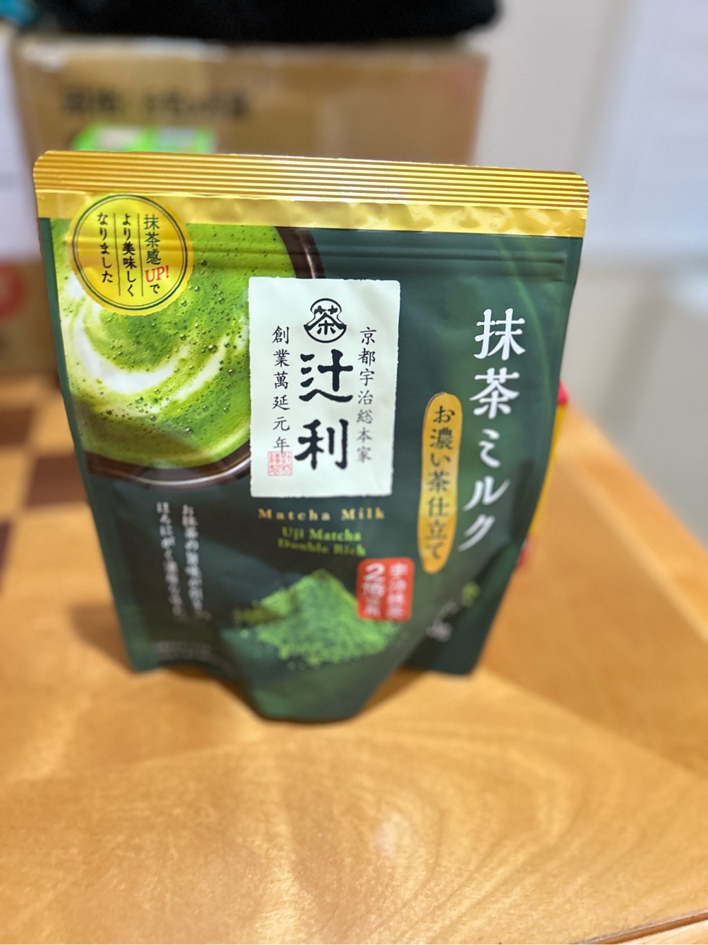 辻利 抹茶ミルク お濃い茶仕立て 1袋(150g） 1 each - Weee!