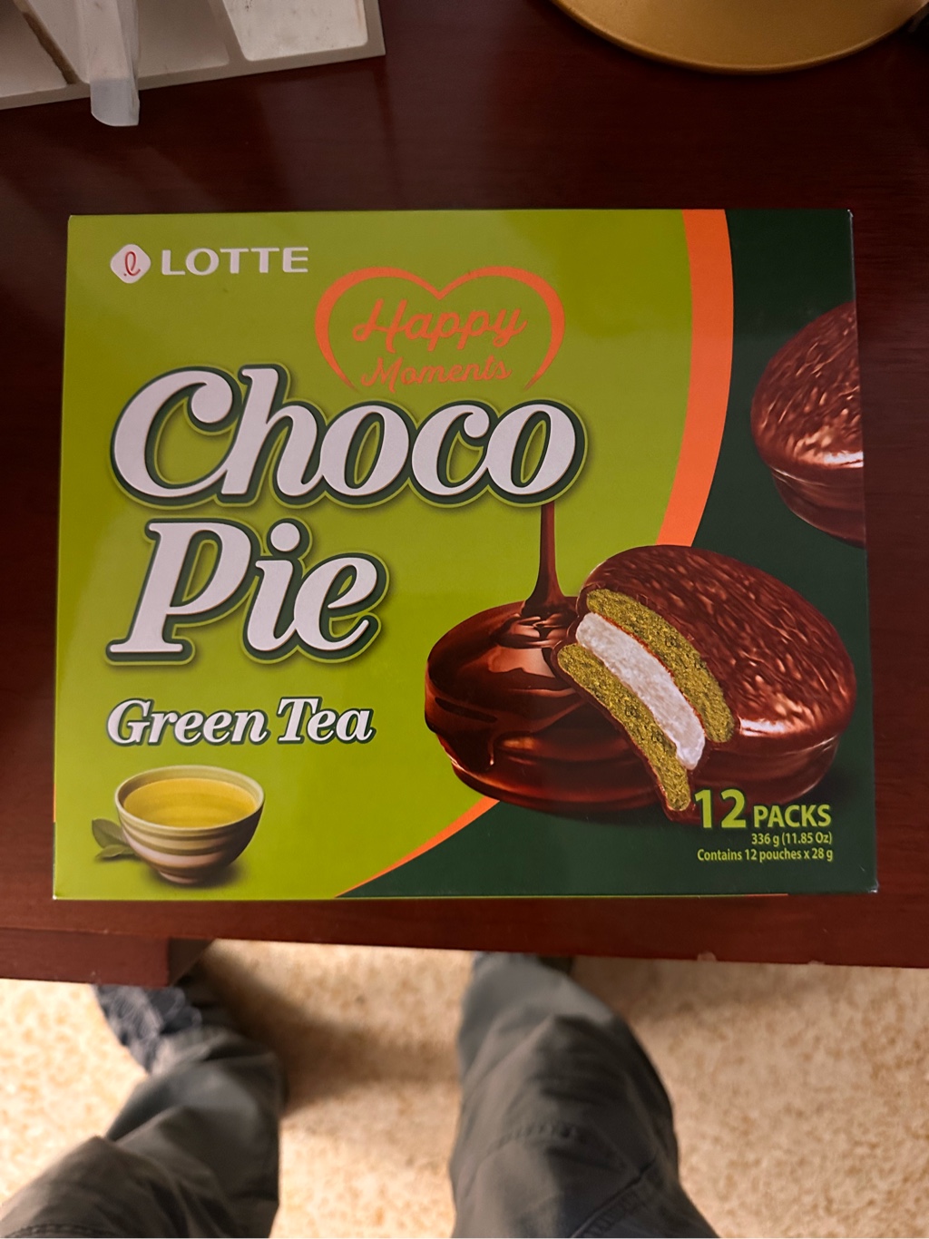 Get Lotte Choco Pie Green Tea 12pk 336 g Delivered | Weee! Asian
