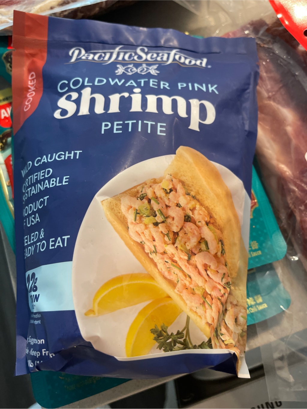 Get Coldwater Cooked Pink Shrimp (2025 Production), Frozen 16 oz