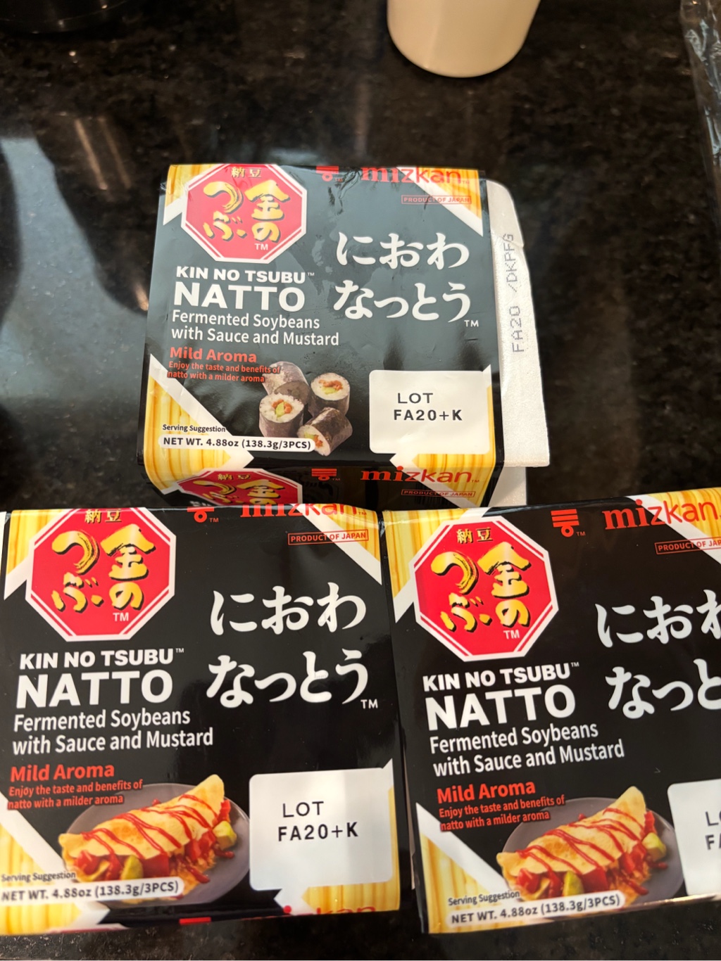 Get Mizkan Kintsubu Niowa Natto Low Smell Frozen 3pk 4.88 oz