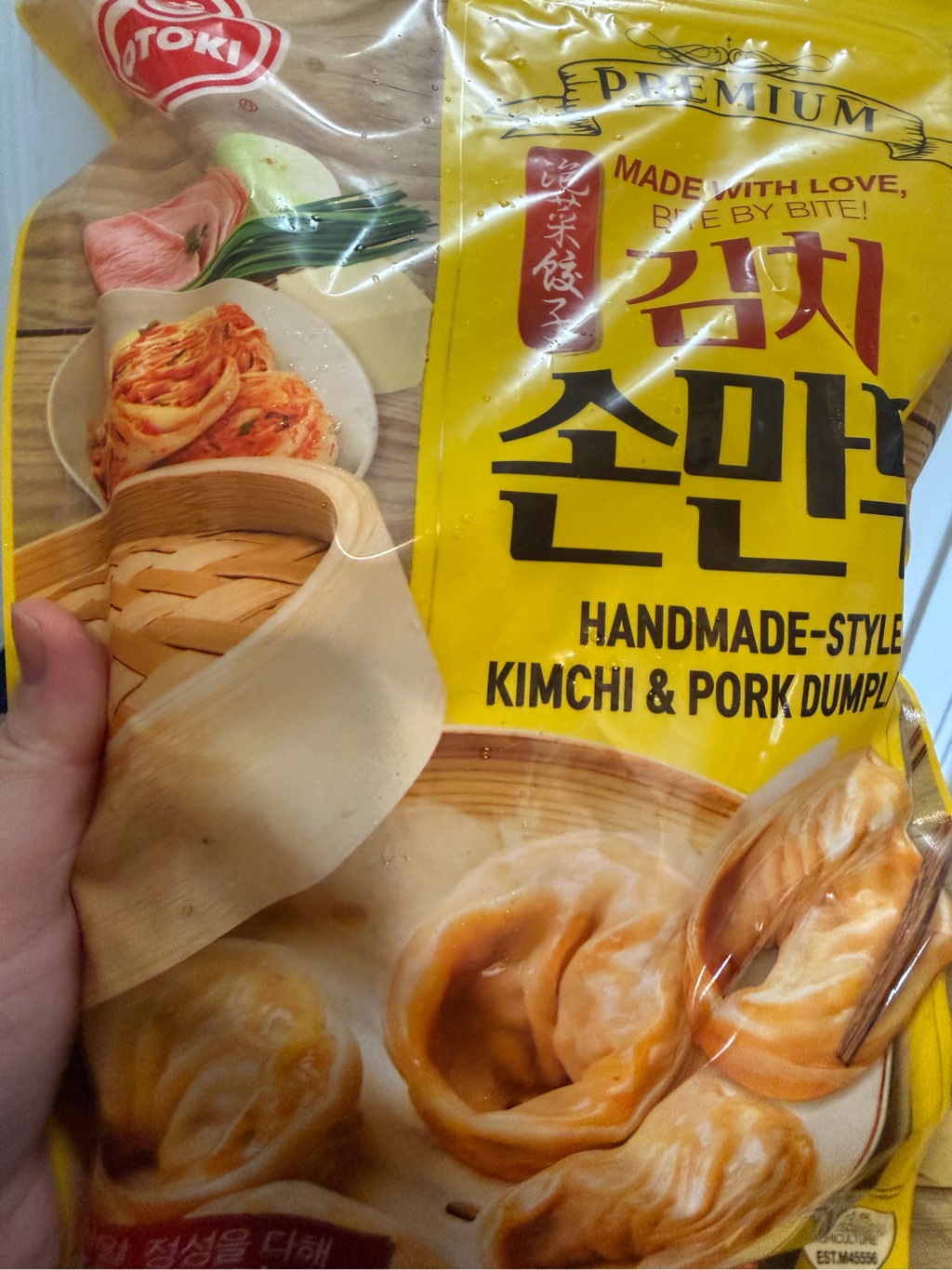 Get Otoki Premium Kimchi & Pork Dumplings Frozen 24.69 oz