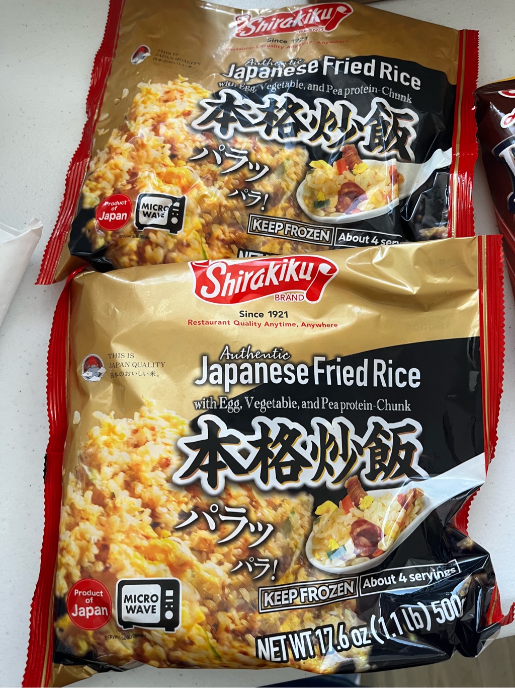 Shirakiku 本格チャーハン 2～3人前 冷凍 500 グラム - Weee!